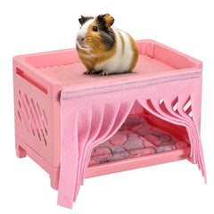 grddaef guinea pig bunk bed top view highlights dual-level sleep spaces for small pets