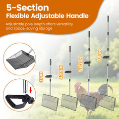 Great Dachong 15-inch stainless steel head shovels waste efficiently in a single swipe.