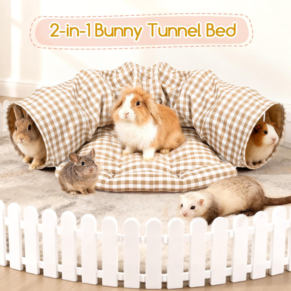 Greatbond Bunny Tunnel Bed bed-length-49-6in provides roomy space for rabbits and cats.