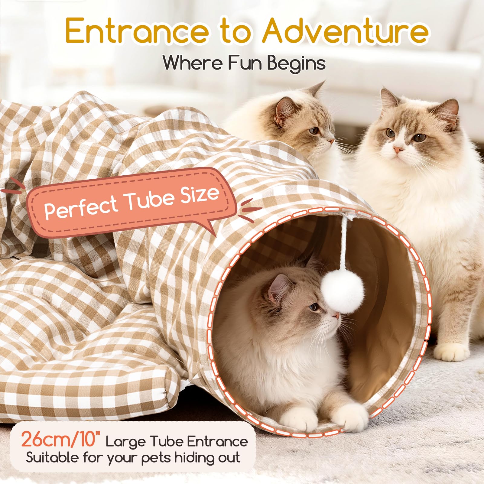 Greatbond Bunny Tunnel Bed compact-folding highlights space-saving storage after playtime.