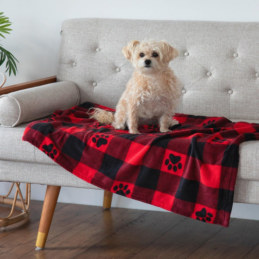 GreaterGood pet blanket close-up highlights plush, ultra-soft fleece and comfort.