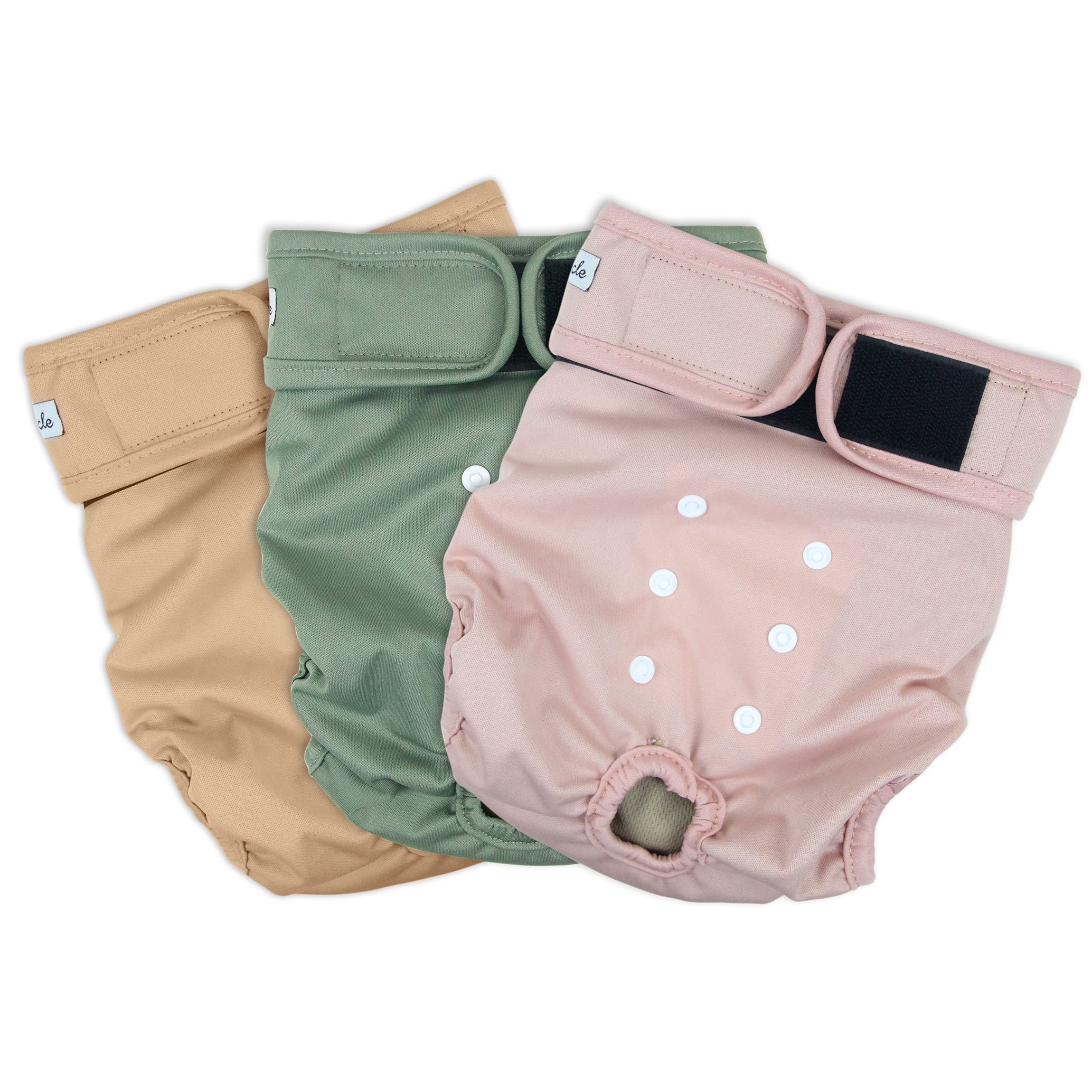 Grecle adjustable snaps close-up showing customizable waist sizing for a secure fit