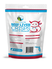 Green Coast Pet Beef Liver Crisps treat-pieces easily breakable for training