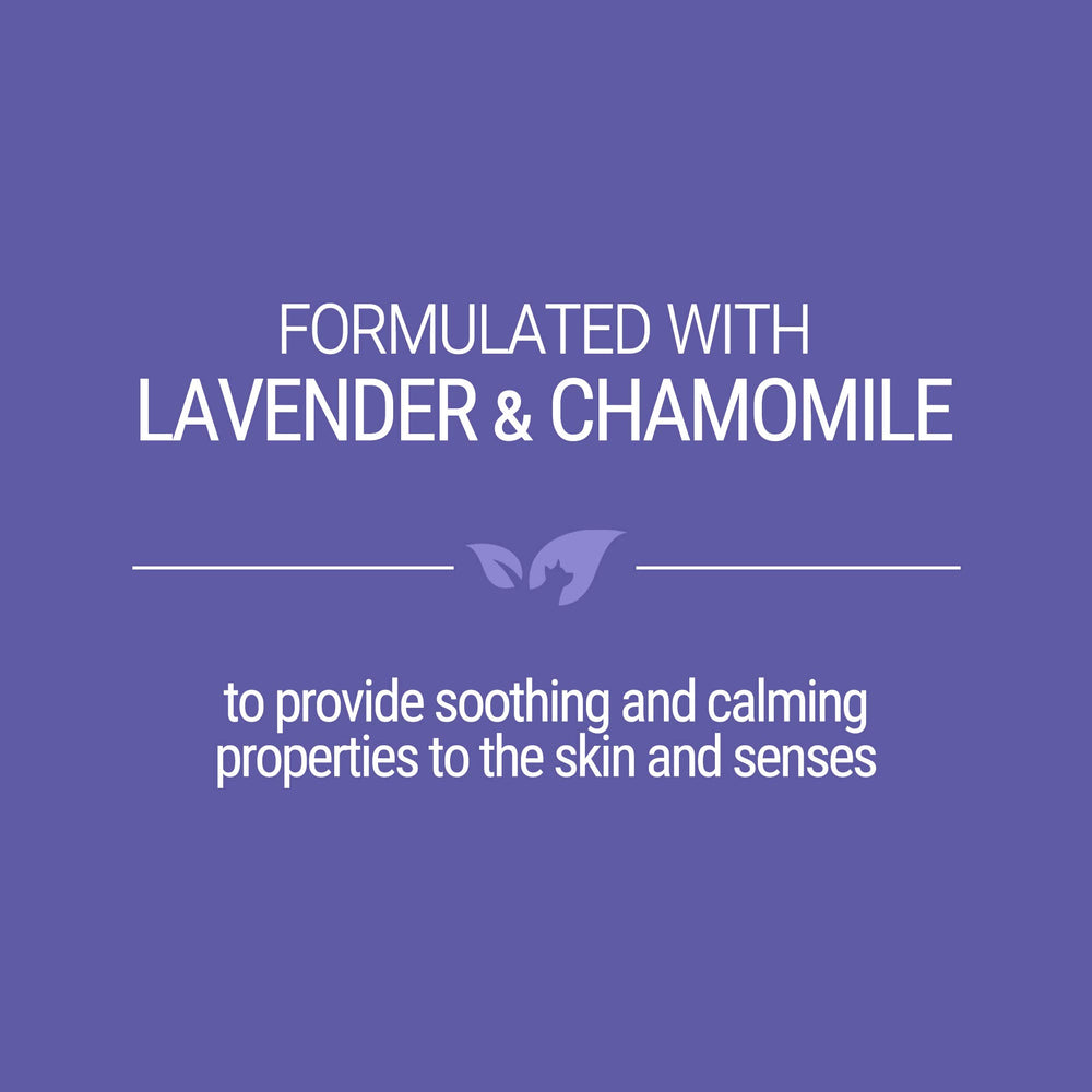 GreenGroom lavender-lather close-up shows rich, silky foam for clean comfortable washes.