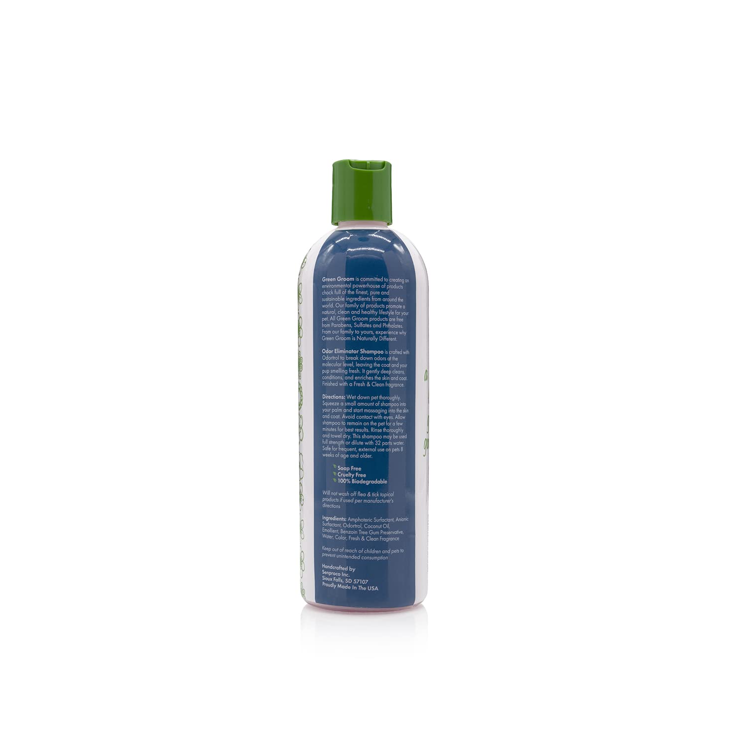GreenGroom Odor Eliminator rich lather demonstrates cleansing and deodorizing action