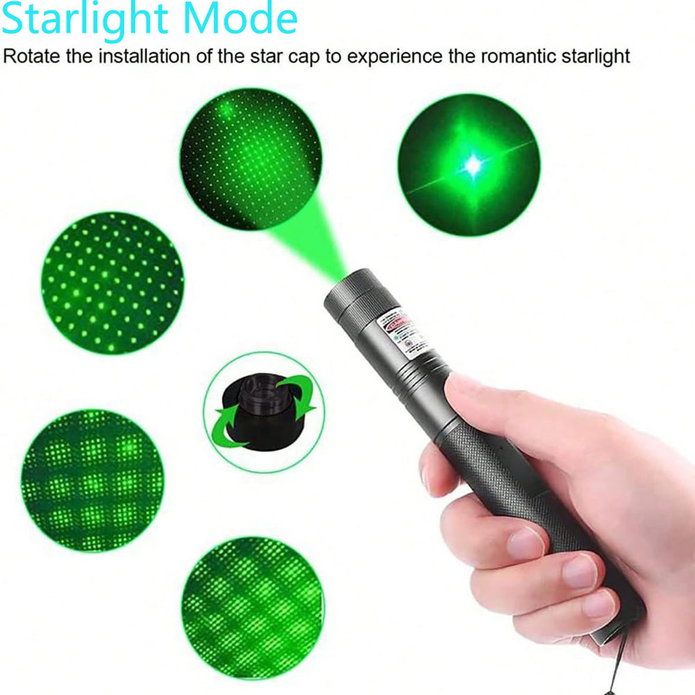 Green Laser Pointer USB charging cable enables quick recharges on the go.