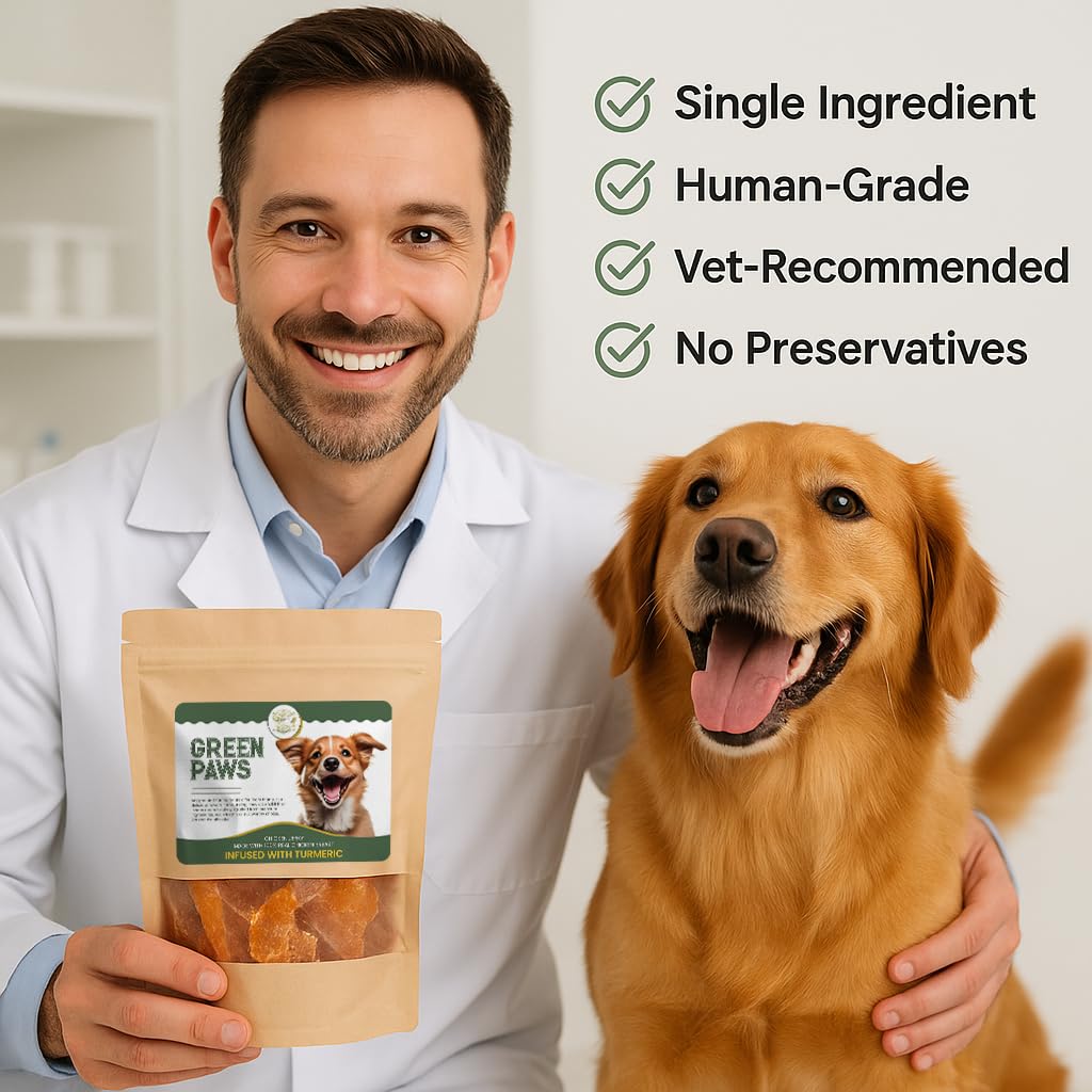 Green Paws turmeric aroma close-up, inviting, spice-infused scent enhancing treat appeal.