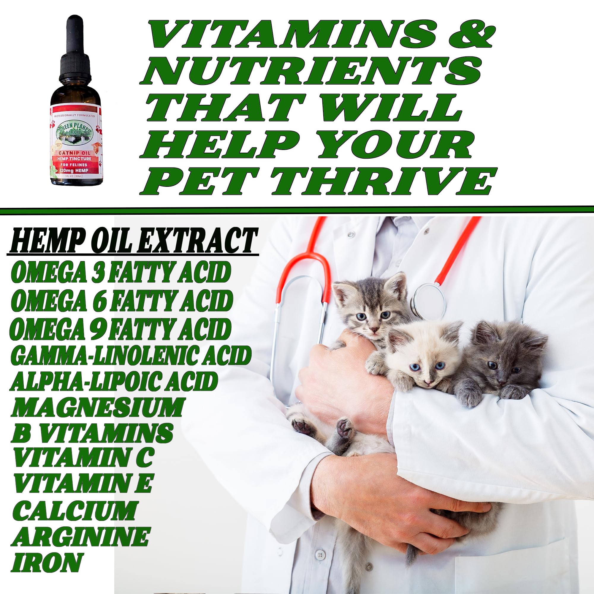 Green Planet Hemp pet oil dropper for easy, precise dosing