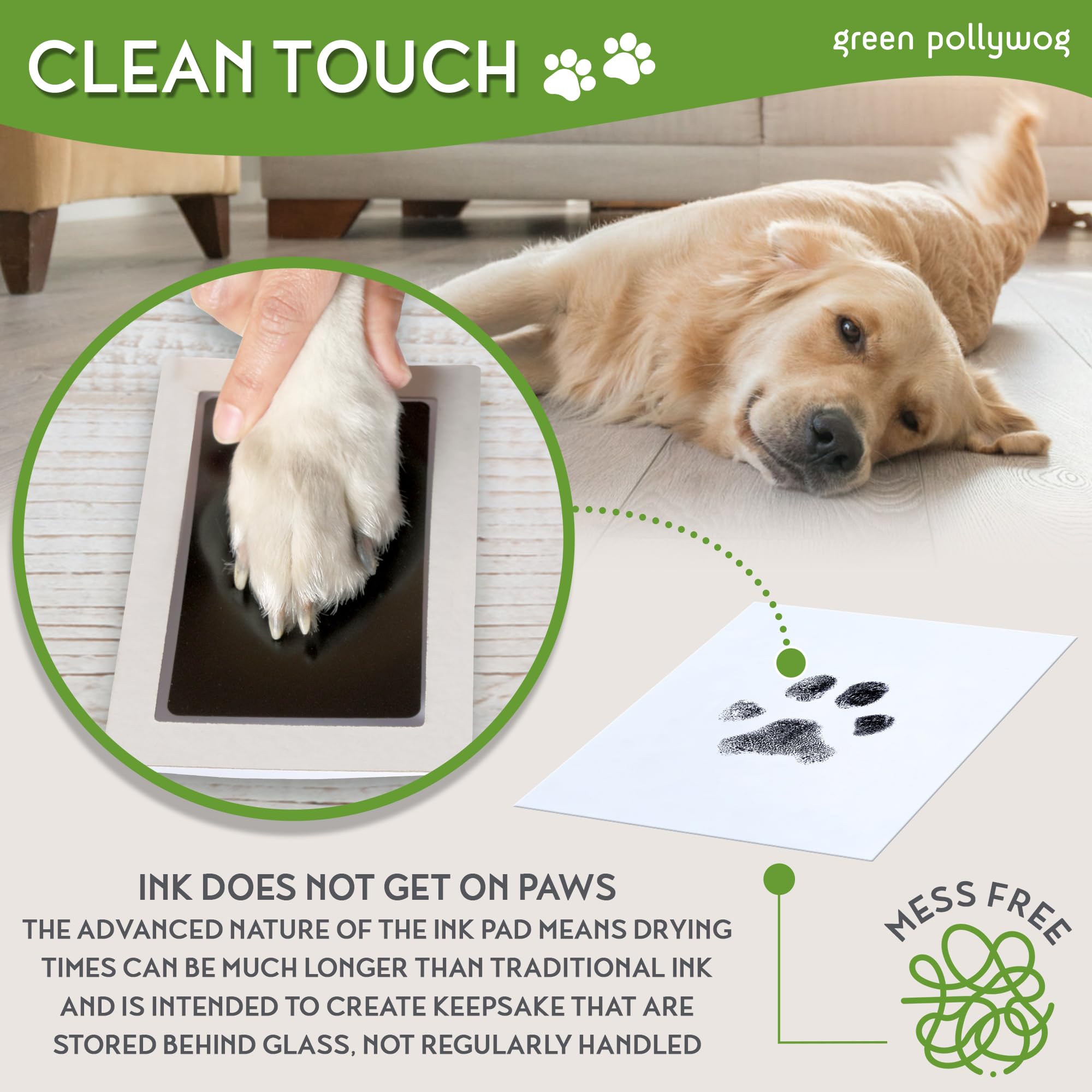 Green Pollywog gift-packaging image suggests thoughtful present for pet lovers.