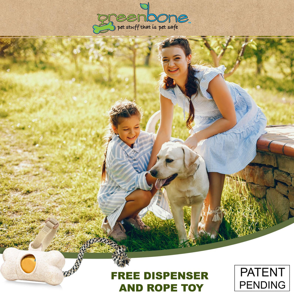 Greenbone BioBase dog rope toy complements the set for playful moments.