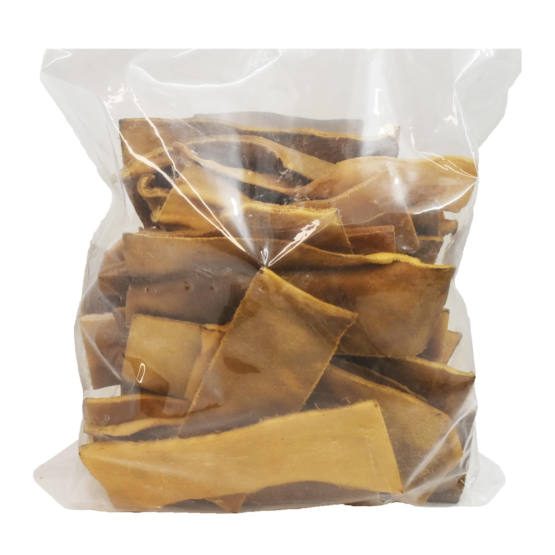 GreenCow Rawhide Chips Brazilian-sourcing label highlights grass-fed cattle origin.