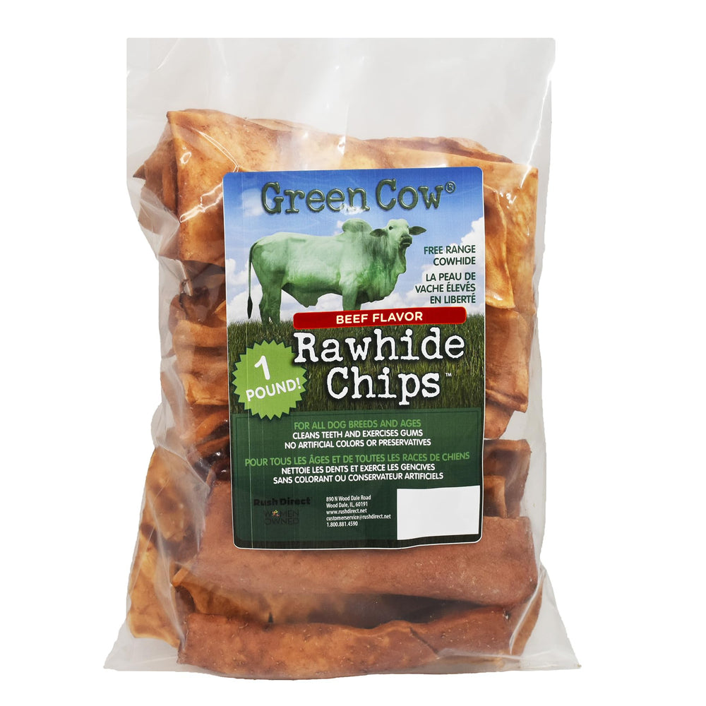 GreenCow Rawhide Chips bulk packaging highlights value for multi-dog households