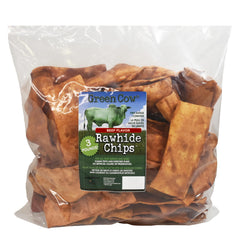 Greencow Rawhide Chips Dental Hygiene helps reduce plaque.