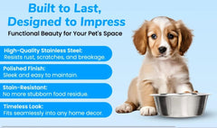 Greendale 4-pack bowls shown together for convenient multi-pet feeding