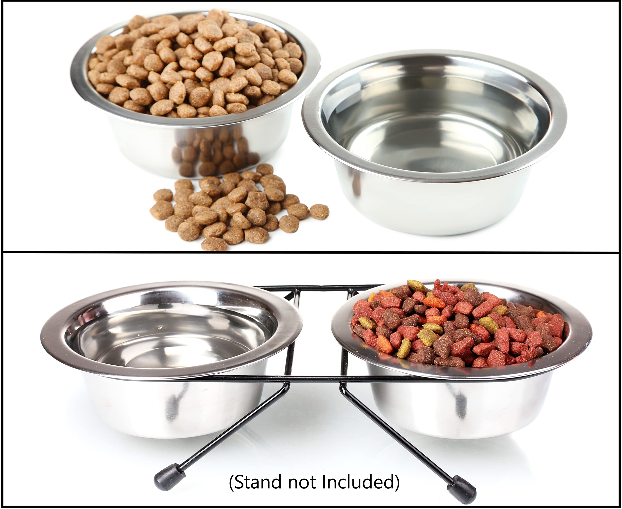 Greendale stainless steel dog bowls ready-to-clean surface for quick cleanup
