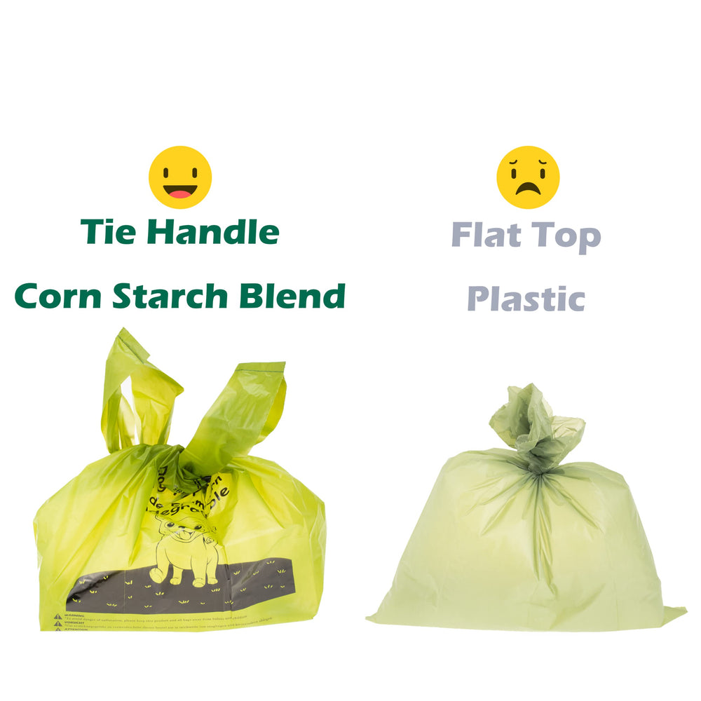 Greener Walker biodegradable bags highlight bio-based material with OK BIOBASED certification.