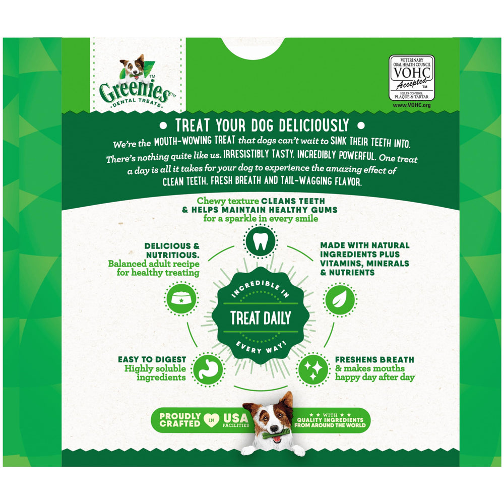 Greenies 50-100 lbs dental treats promote ongoing oral health and routine use.
