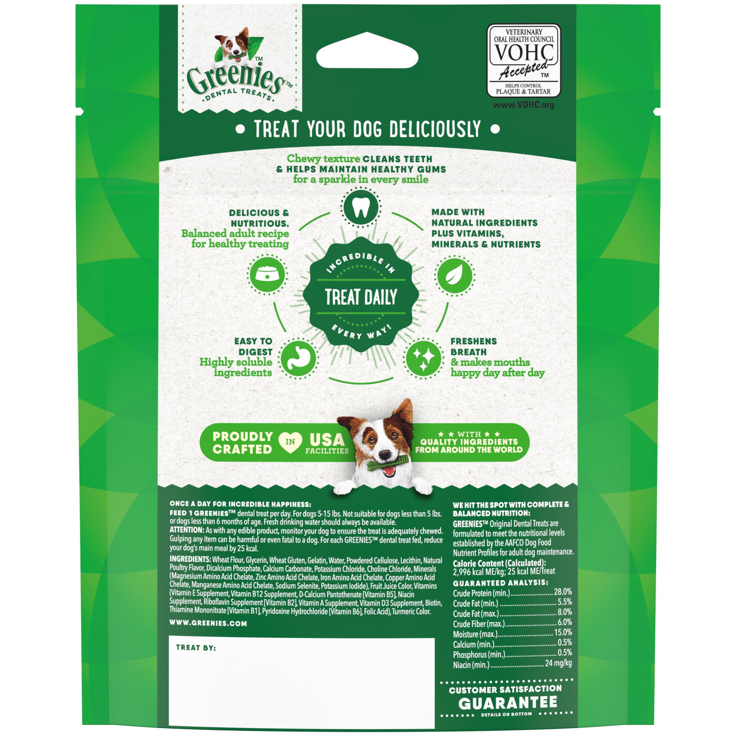 Greenies breath-freshening effect visual implies fresher breath potential.