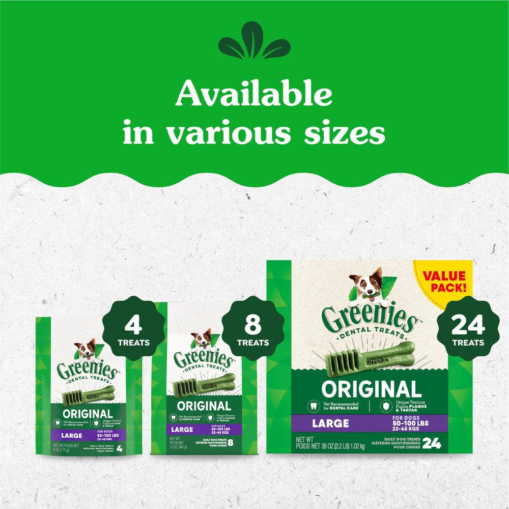 Greenies Dog Treats after chew shows a happy dog enjoying dental care