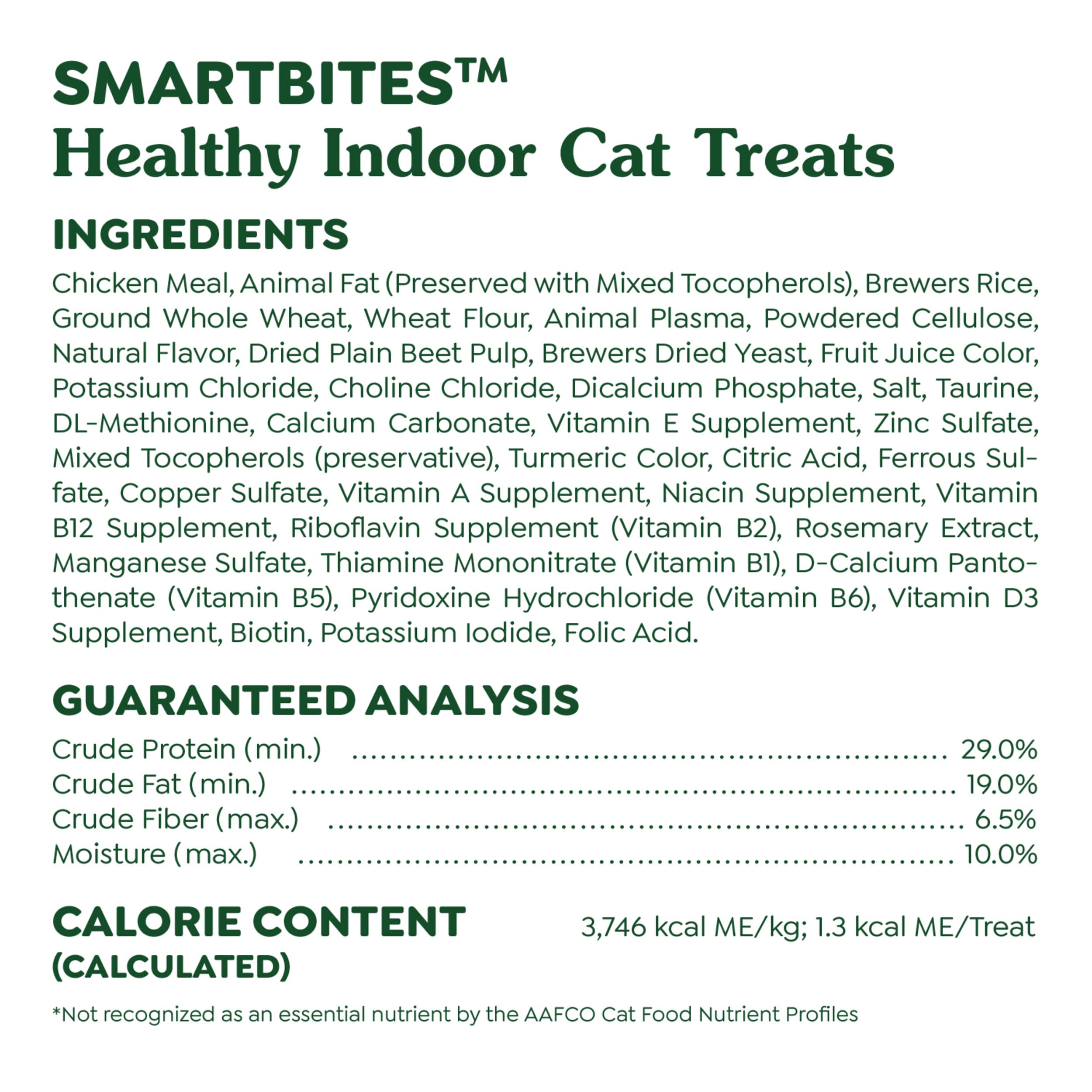 Greenies Feline Smartbites under-two-calorie snacks for weight-conscious cats.