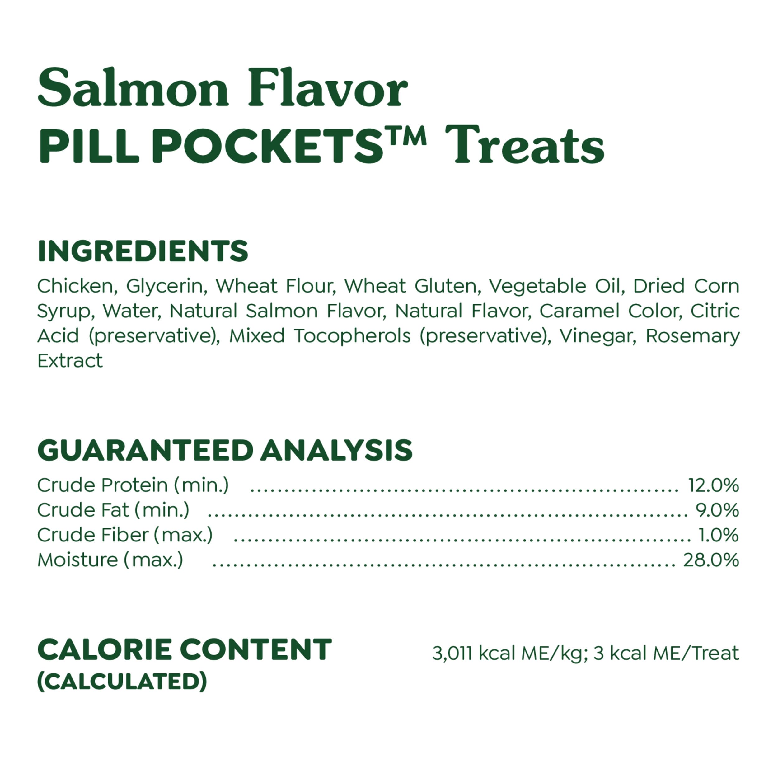 Greenies natural ingredients label highlights real ingredients and minerals