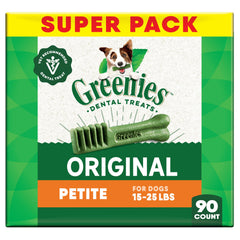 Greenies Original Petite dental dog treats 54oz pack supports oral hygiene