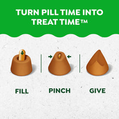 Greenies Pill Pockets chicken closeup highlights flavorful coating dogs love