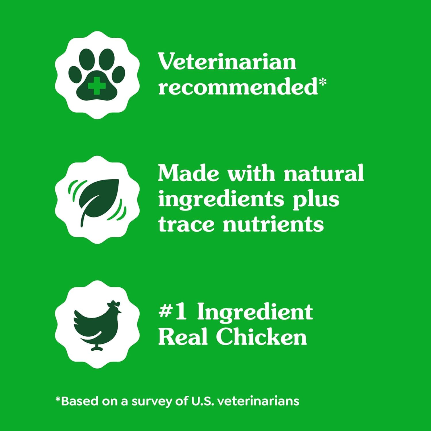 Greenies Pill Pockets chicken pocket image shows easy pill wrapping for capsules