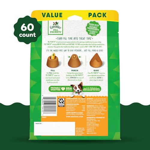 Greenies Pill Pockets large chicken packaging front showing packaging.
