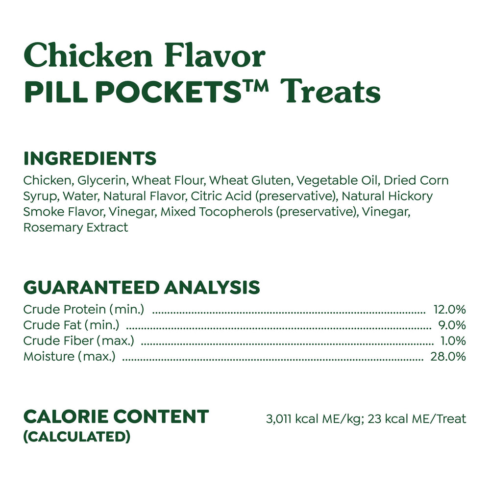 Greenies Pill Pockets large chicken pocket accepted by dog during dosing.