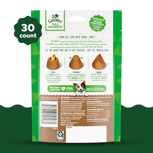 Greenies Pill Pockets Large medicine inside close view shows quick, stress-free dog dosing.