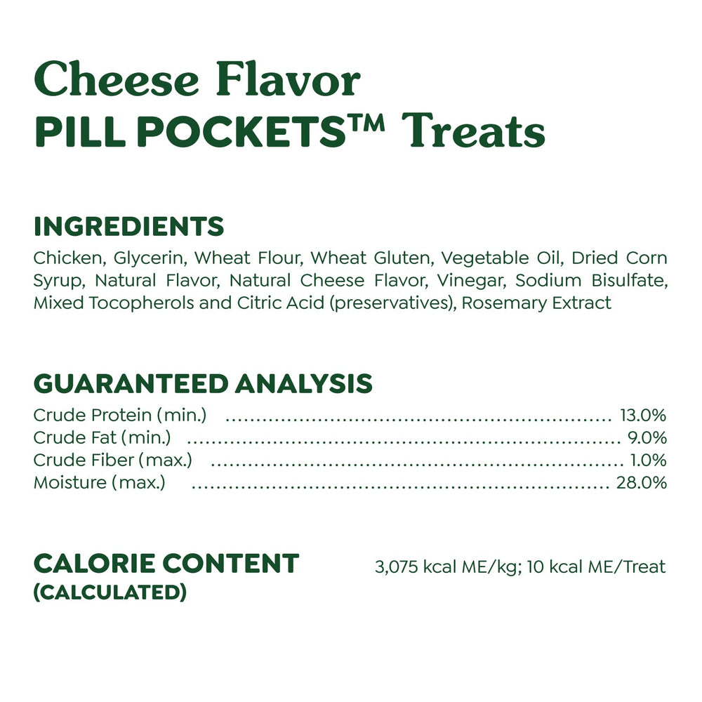 Greenies Pill Pockets cheese ingredients scene highlights natural components.
