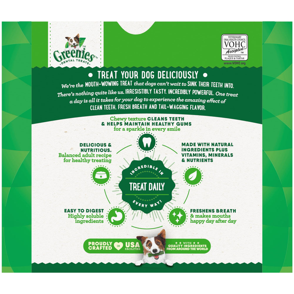 Greenies Teenie Original tiny-dog friendly size designed for tiny breeds.