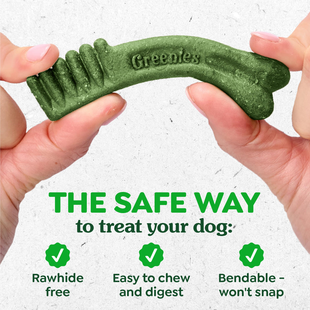 Greenies Teenie sweet potato flavor ingredient spotlight with natural ingredients.