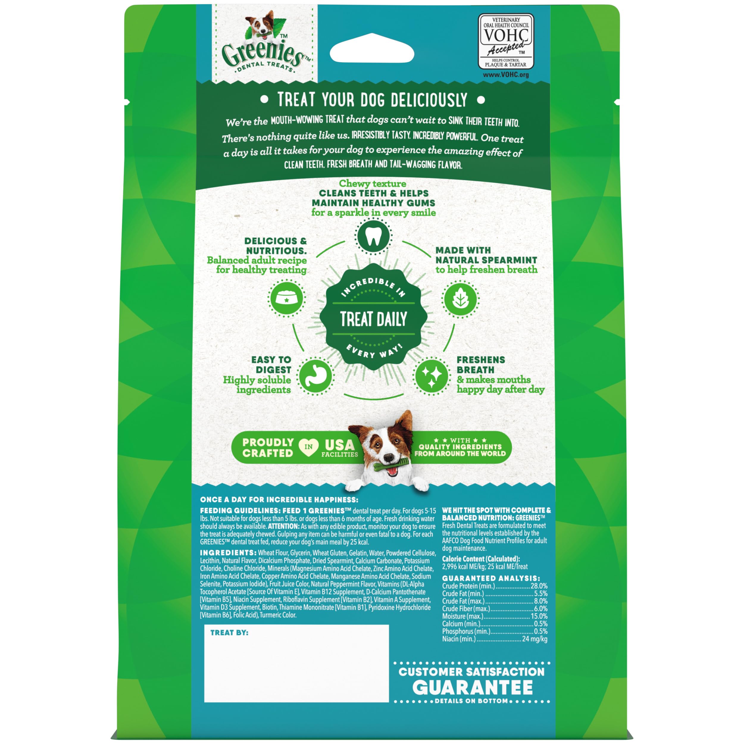 Greenies Teenie serving-size illustration for small dogs
