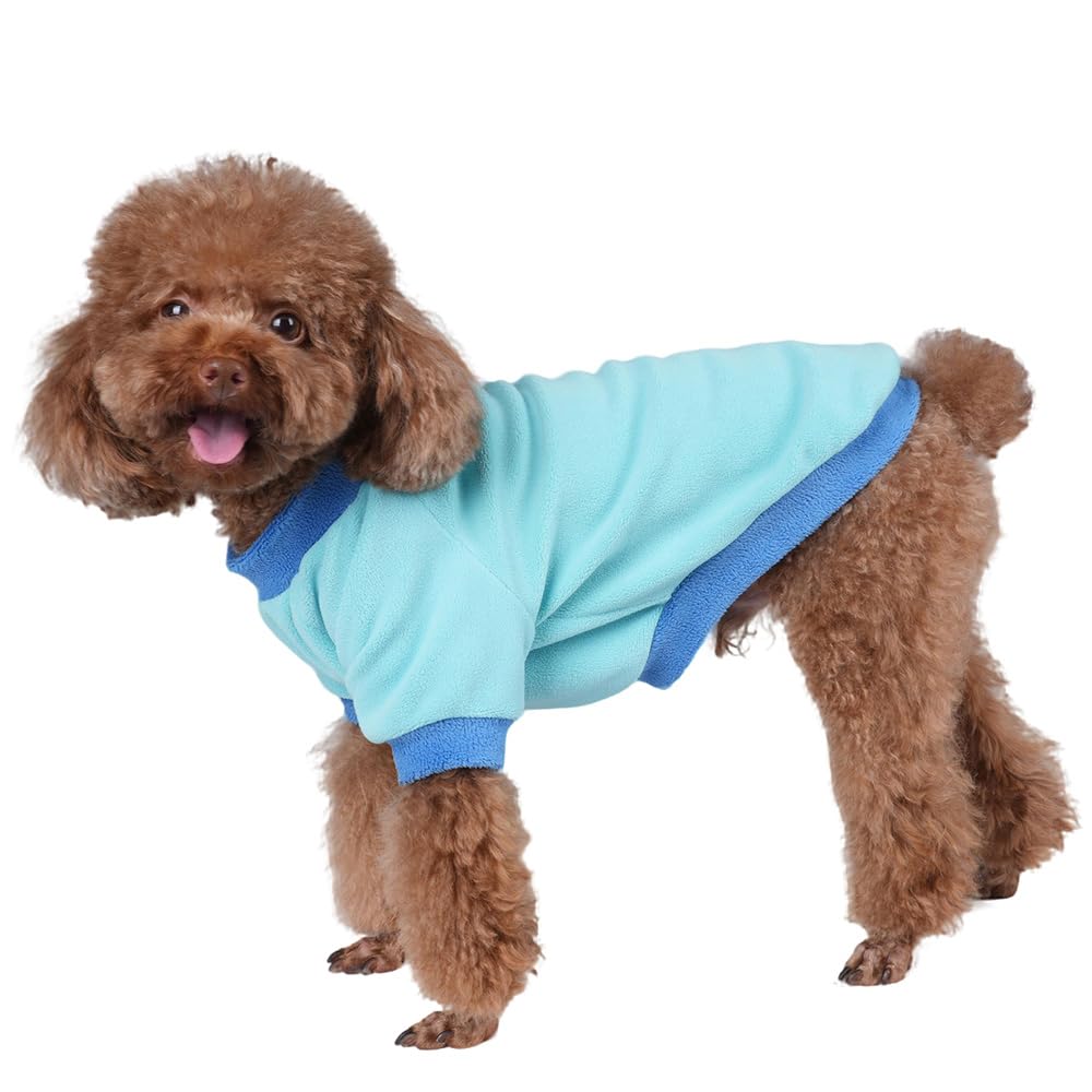 GreenJoy Classic Fleece Dog Sweater indoor-wear on small dog demonstrates everyday comfort