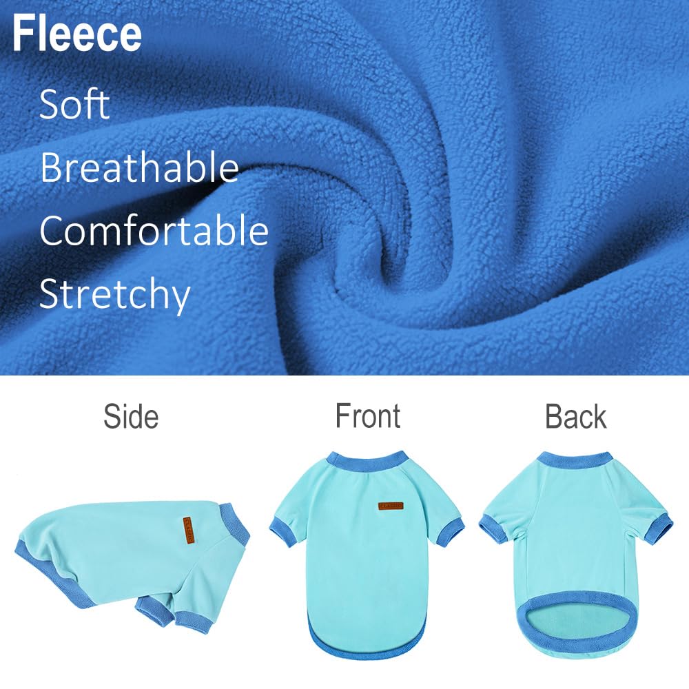 GreenJoy Classic Fleece Dog Sweater size-chart display helps finding the right fit