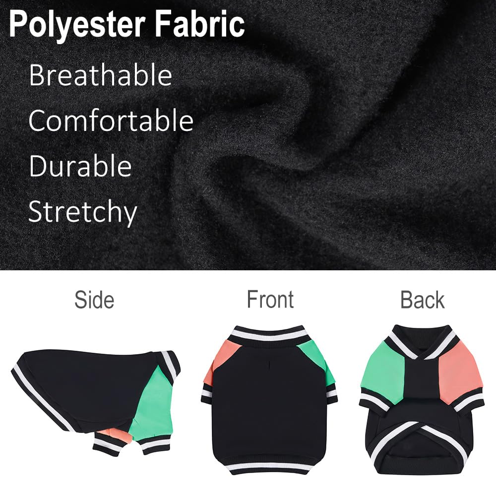 GreenJoy dog sweater has stretchy cuffs for simple on and off.