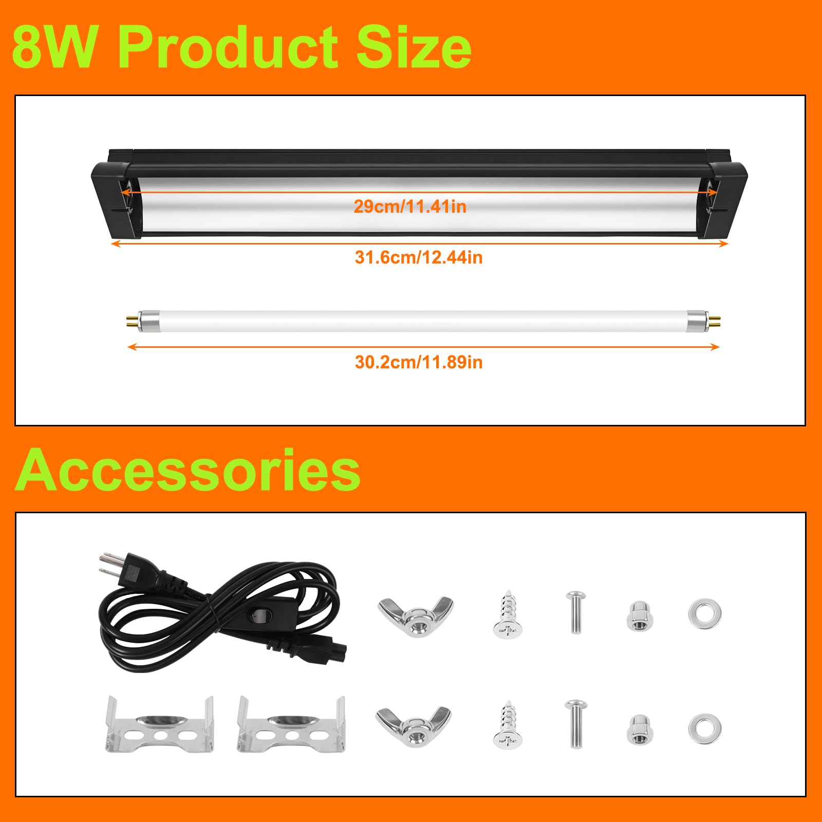 GREENPAW T5 UVB Light end-covers provide safe installation in tanks