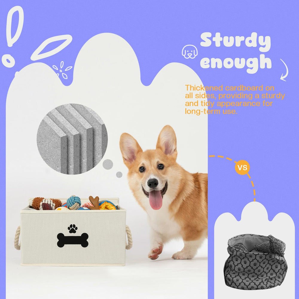 GreenPetopia beige dog-toy-bin assembly showing sturdy structure