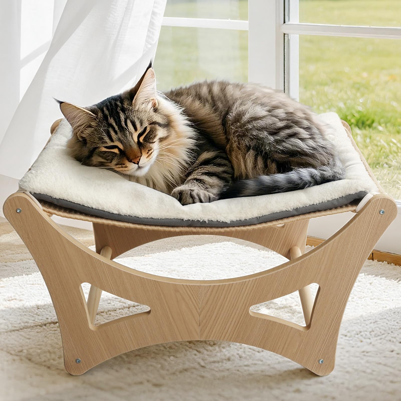 GreenPetopia Cat Hammock Bed hammock provides a cozy lounging perch.