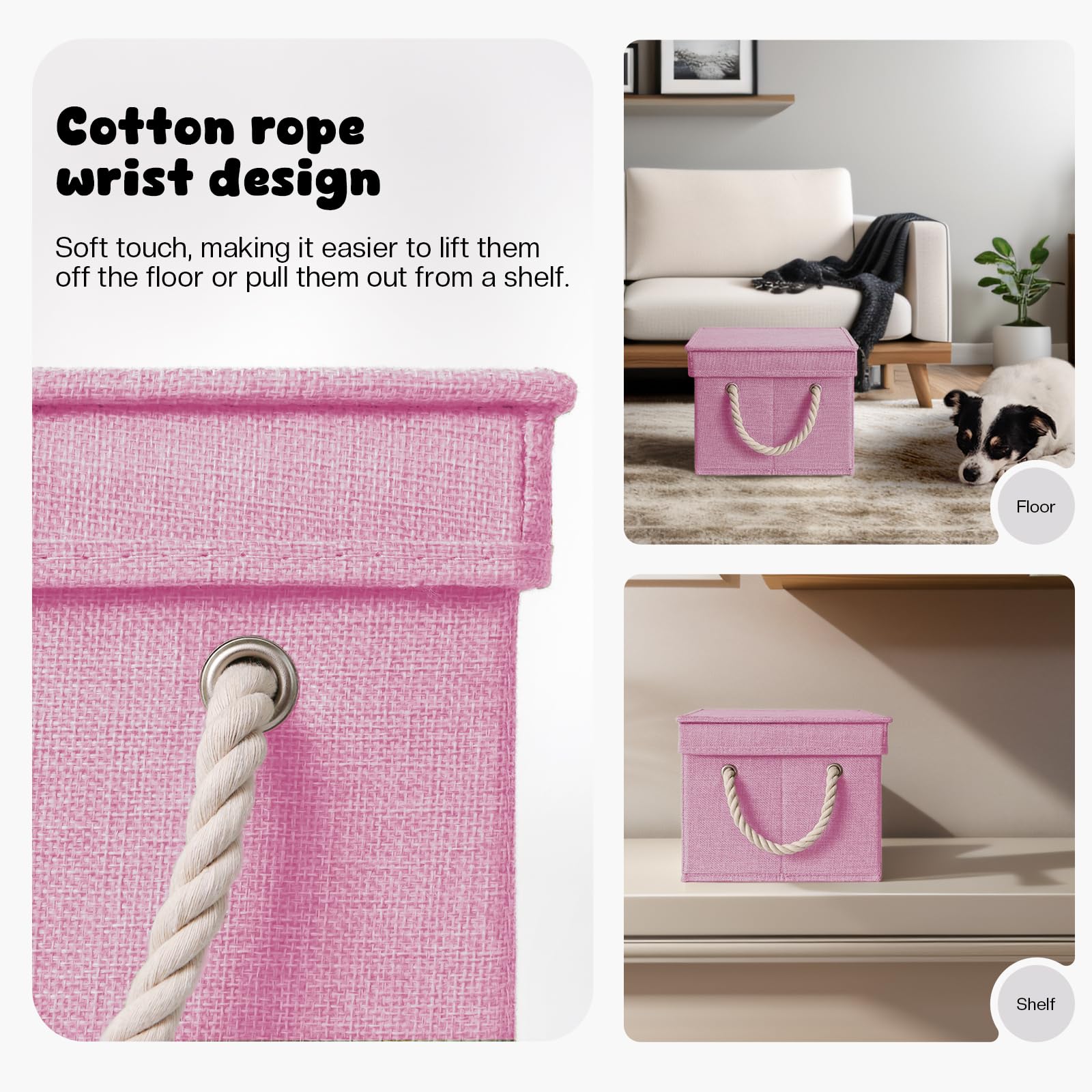 GreenPetopia collapsible toy bin folded for compact storage and space saving