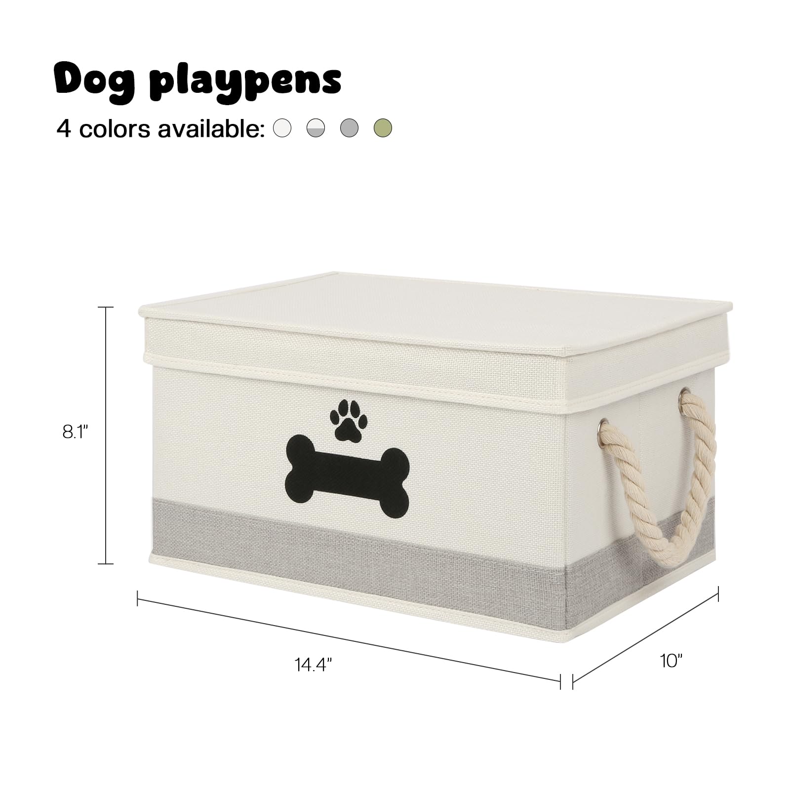 GreenPetopia dog toy bin foldable flat-friendly design folds away for compact spaces.