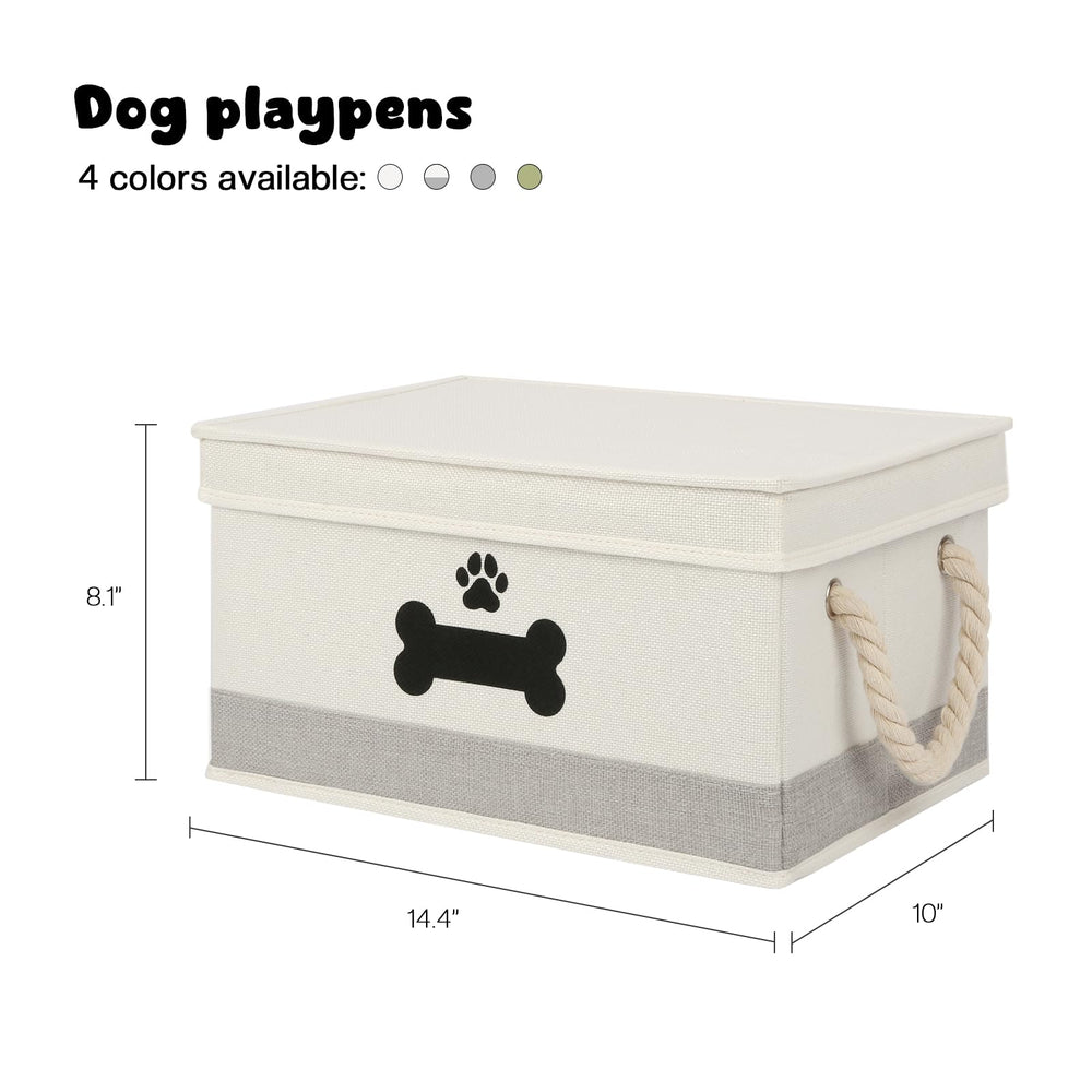 GreenPetopia dog toy bin foldable flat-friendly design folds away for compact spaces.