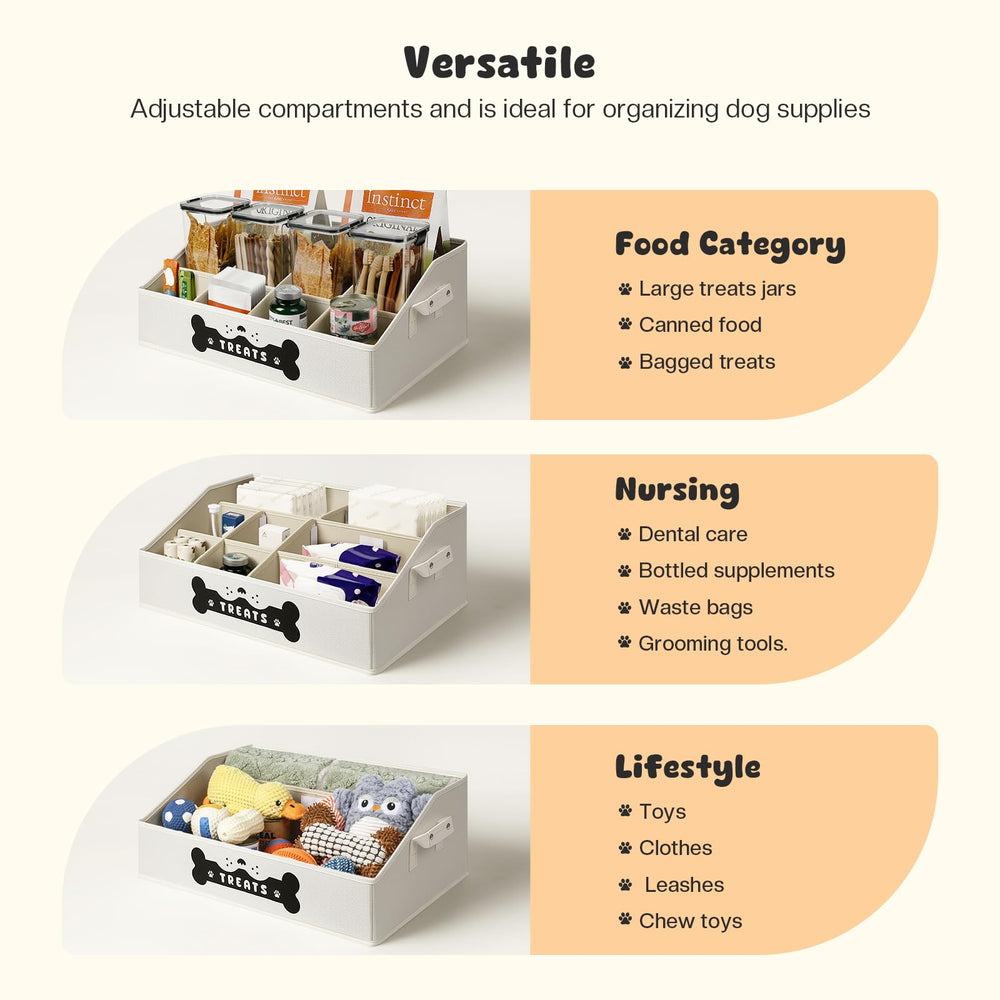 GreenPetopia dog treat container shows 10 compartments for versatile storage options