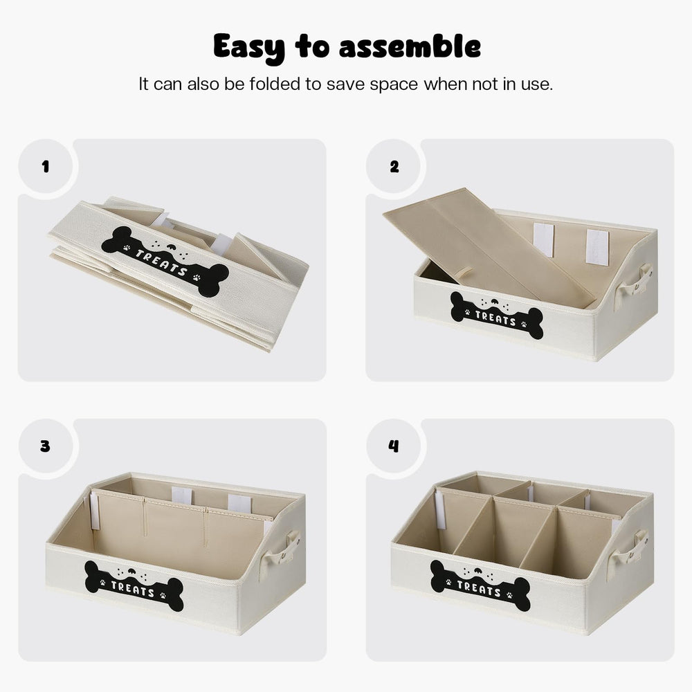 GreenPetopia dog treat container velcro-dividers ensuring sturdy partitioning