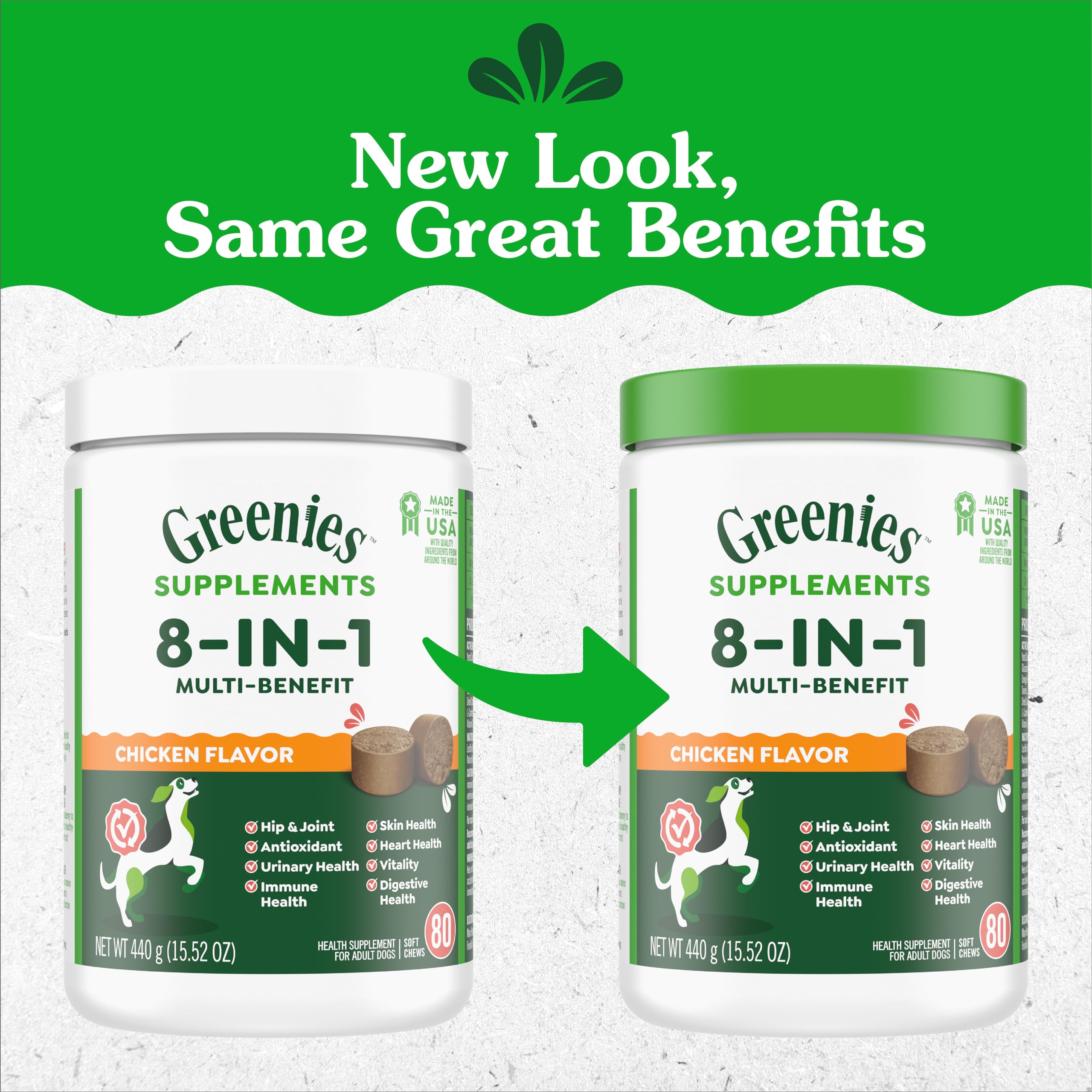 Greenies hip and joint support visual with glucosamine for mobility