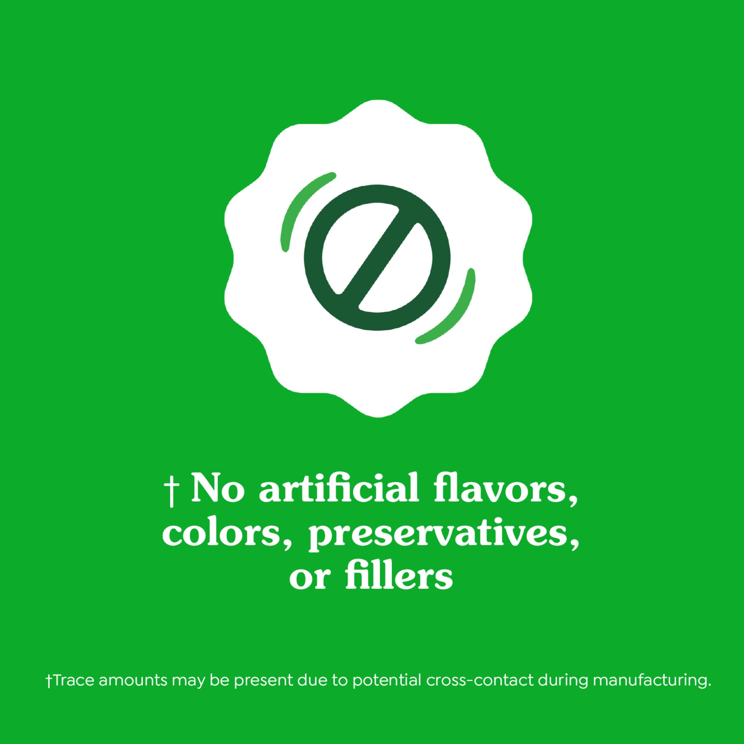 Greenies no artificial flavors/colors/preservatives claim visual