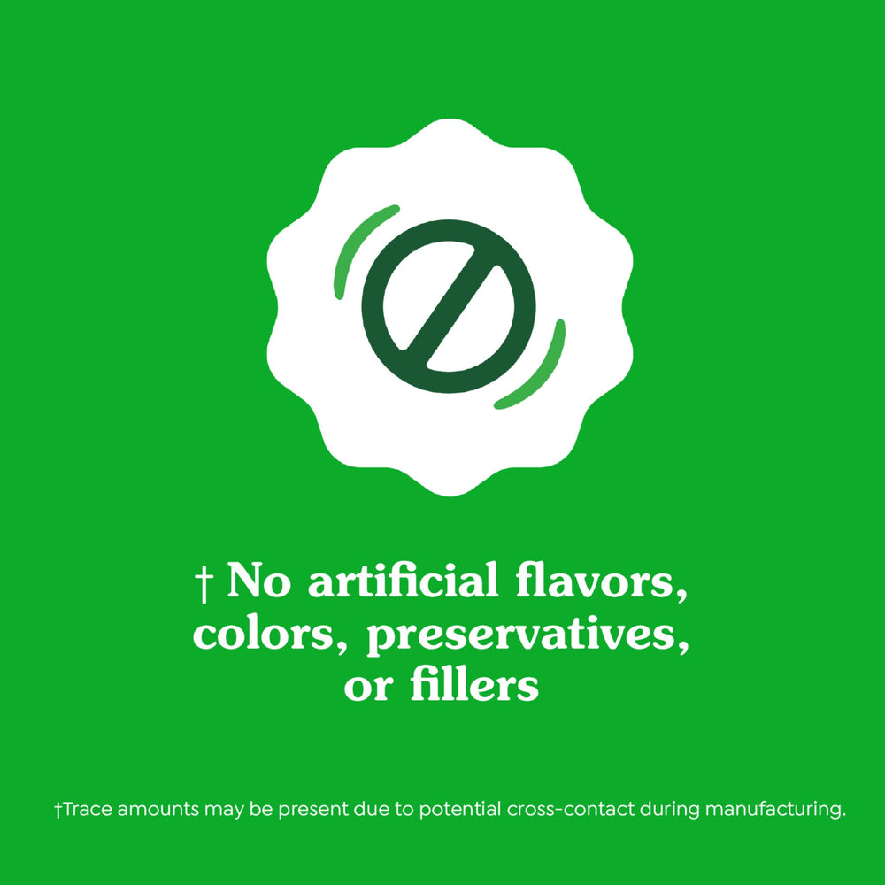 Greenies no artificial flavors/colors/preservatives claim visual