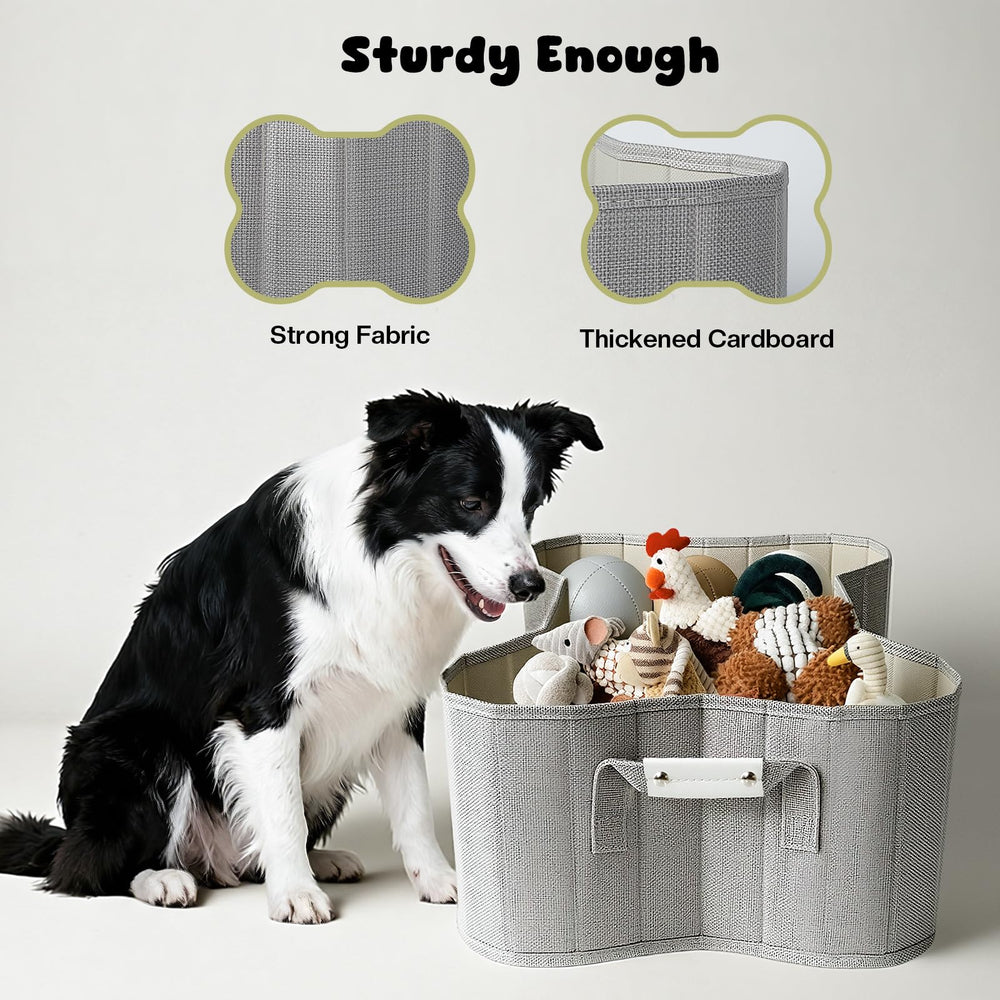 GreenPetopia bone-design storage basket doubles as a room organizer.